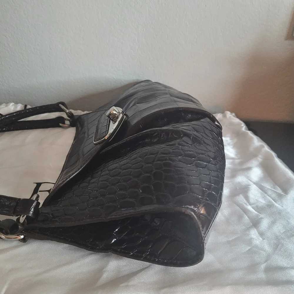 FURLA BRERA CROC SHOULDER BAG - Picture 7 of 13